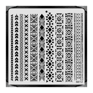iCraft Multi-Surface Stencils - Perfect for Walls, DIY & Resin Art Projects | Reusable |12" x 12" Stencil-8812