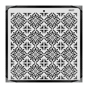 iCraft Multi-Surface Stencils - Perfect for Walls, DIY & Resin Art Projects | Reusable |12" x 12" Stencil-8827