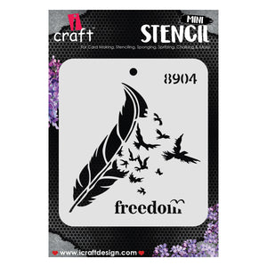 iCraft Multi-Surface Stencils - Perfect for Walls, DIY & Resin Art Projects | Reusable |Mini Stencil 4"x 4"-8904