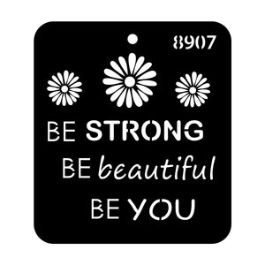 iCraft Multi-Surface Stencils - Perfect for Walls, DIY & Resin Art Projects | Reusable |Mini Stencil 4"x 4"-8907