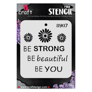 iCraft Multi-Surface Stencils - Perfect for Walls, DIY & Resin Art Projects | Reusable |Mini Stencil 4"x 4"-8907
