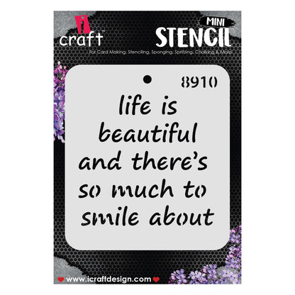 iCraft Multi-Surface Stencils - Perfect for Walls, DIY & Resin Art Projects | Reusable |Mini Stencil 4"x 4"-8910