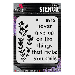 iCraft Multi-Surface Stencils - Perfect for Walls, DIY & Resin Art Projects | Reusable |Mini Stencil 4"x 4"-8915