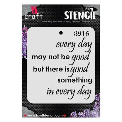 iCraft Multi-Surface Stencils - Perfect for Walls, DIY & Resin Art Projects | Reusable |Mini Stencil 4"x 4"-8916