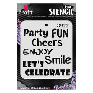 iCraft Multi-Surface Stencils - Perfect for Walls, DIY & Resin Art Projects | Reusable |Mini Stencil 4"x 4"-8922