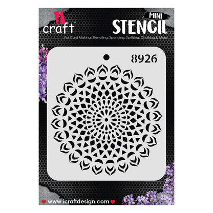 iCraft Multi-Surface Stencils - Perfect for Walls, DIY & Resin Art Projects | Reusable |Mini Stencil 4"x 4"-8926