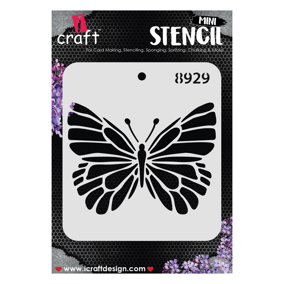 iCraft Multi-Surface Stencils - Perfect for Walls, DIY & Resin Art Projects | Reusable |Mini Stencil 4"x 4"-8929