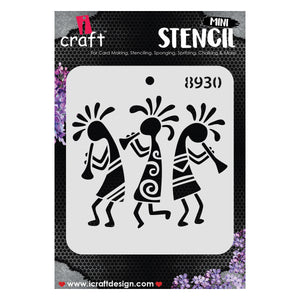 iCraft Multi-Surface Stencils - Perfect for Walls, DIY & Resin Art Projects | Reusable |Mini Stencil 4"x 4"-8930