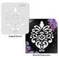 iCraft Multi-Surface Stencils - Perfect for Walls, DIY & Resin Art Projects | Reusable |Mini Stencil 4"x 4"-8936