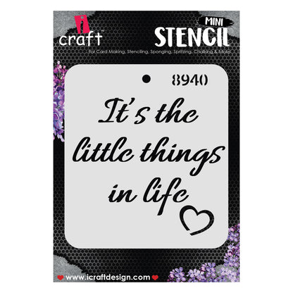 iCraft Multi-Surface Stencils - Perfect for Walls, DIY & Resin Art Projects | Reusable |Mini Stencil 4"x 4"-8940
