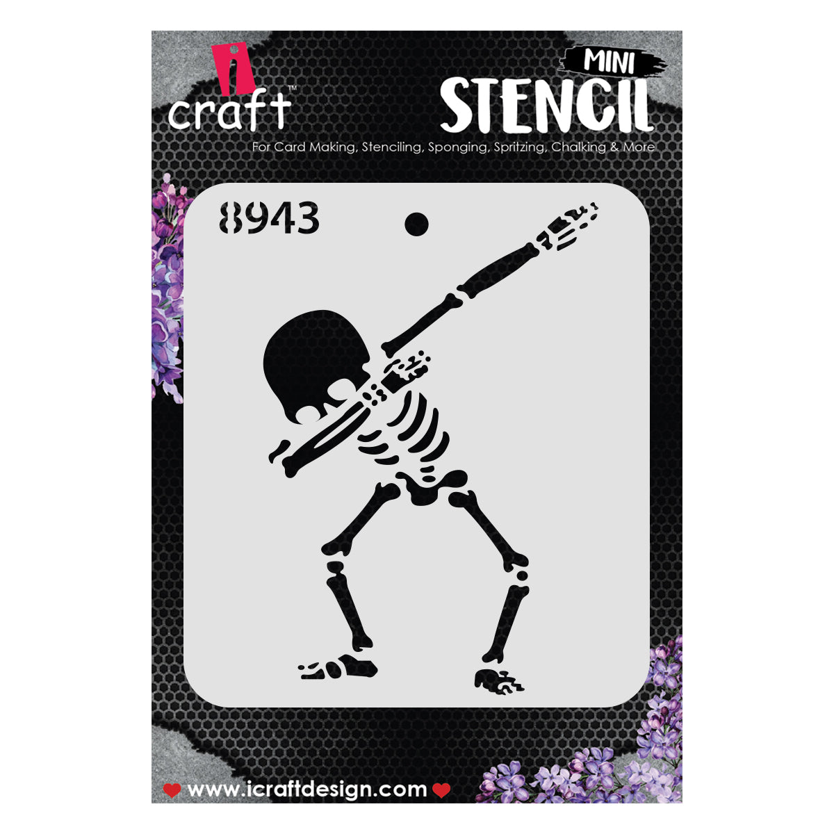 iCraft Multi-Surface Stencils - Perfect for Walls, DIY & Resin Art Projects | Reusable |Mini Stencil 4"x 4"-8943