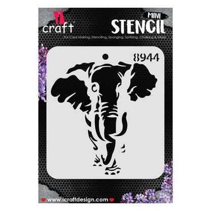 iCraft Multi-Surface Stencils - Perfect for Walls, DIY & Resin Art Projects | Reusable |Mini Stencil 4"x 4"-8944