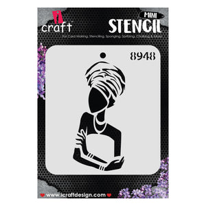iCraft Multi-Surface Stencils - Perfect for Walls, DIY & Resin Art Projects | Reusable |Mini Stencil 4"x 4"-8948