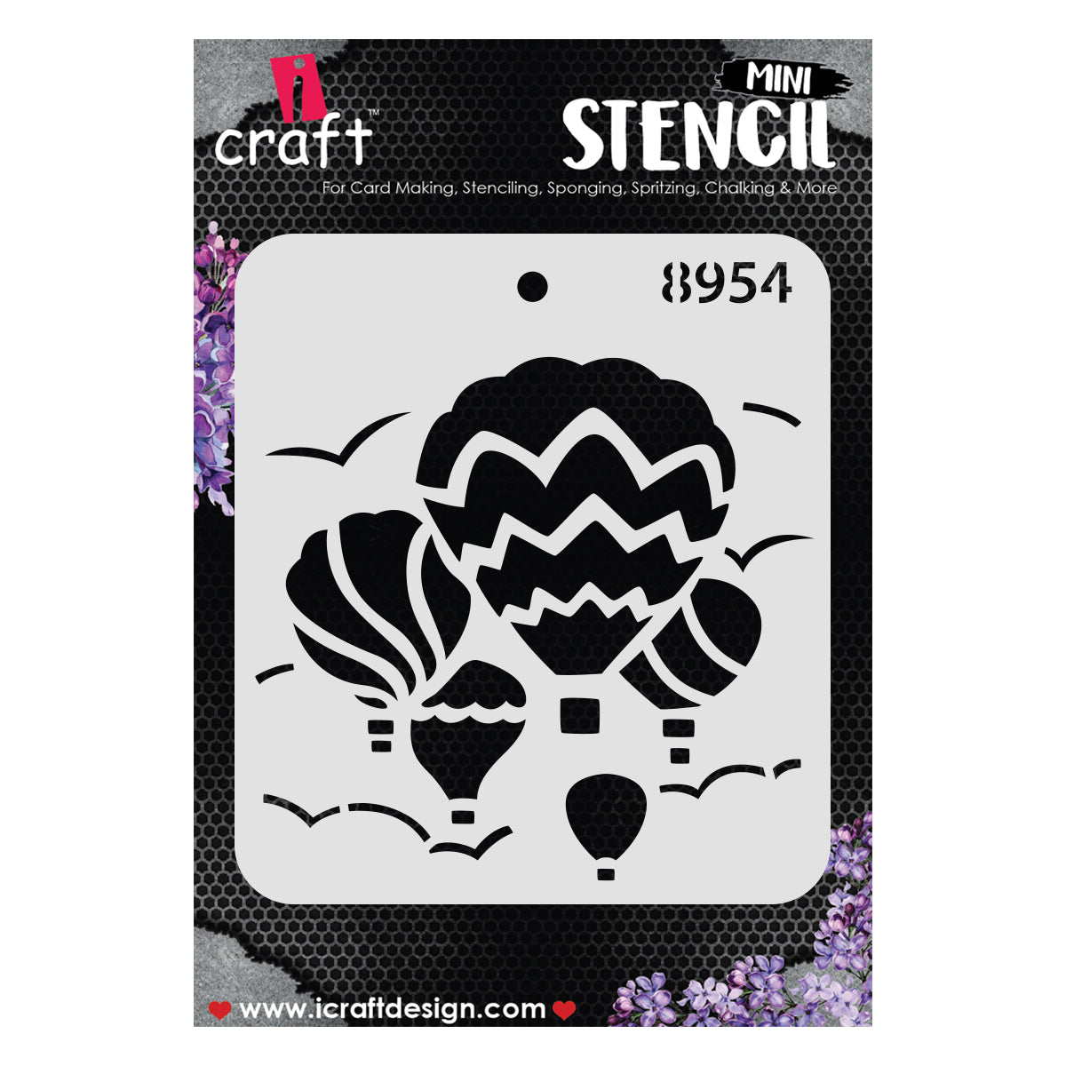 iCraft Multi-Surface Stencils - Perfect for Walls, DIY & Resin Art Projects | Reusable |Mini Stencil 4"x 4"-8954