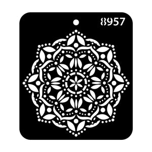 iCraft Multi-Surface Stencils - Perfect for Walls, DIY & Resin Art Projects | Reusable |Mini Stencil 4"x 4"-8957