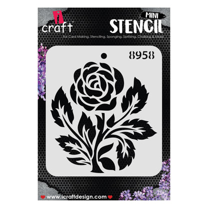 iCraft Multi-Surface Stencils - Perfect for Walls, DIY & Resin Art Projects | Reusable |Mini Stencil 4"x 4"-8958