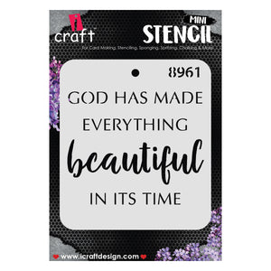 iCraft Multi-Surface Stencils - Perfect for Walls, DIY & Resin Art Projects | Reusable |Mini Stencil 4"x 4"-8961