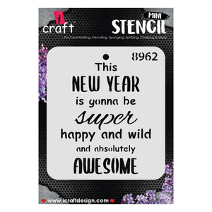 iCraft Multi-Surface Stencils - Perfect for Walls, DIY & Resin Art Projects | Reusable |Mini Stencil 4"x 4"-8962