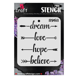 iCraft Multi-Surface Stencils - Perfect for Walls, DIY & Resin Art Projects | Reusable |Mini Stencil 4"x 4"-8968