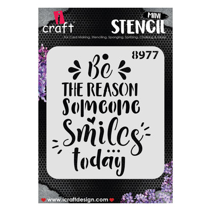 iCraft Multi-Surface Stencils - Perfect for Walls, DIY & Resin Art Projects | Reusable |Mini Stencil 4"x 4"-8977