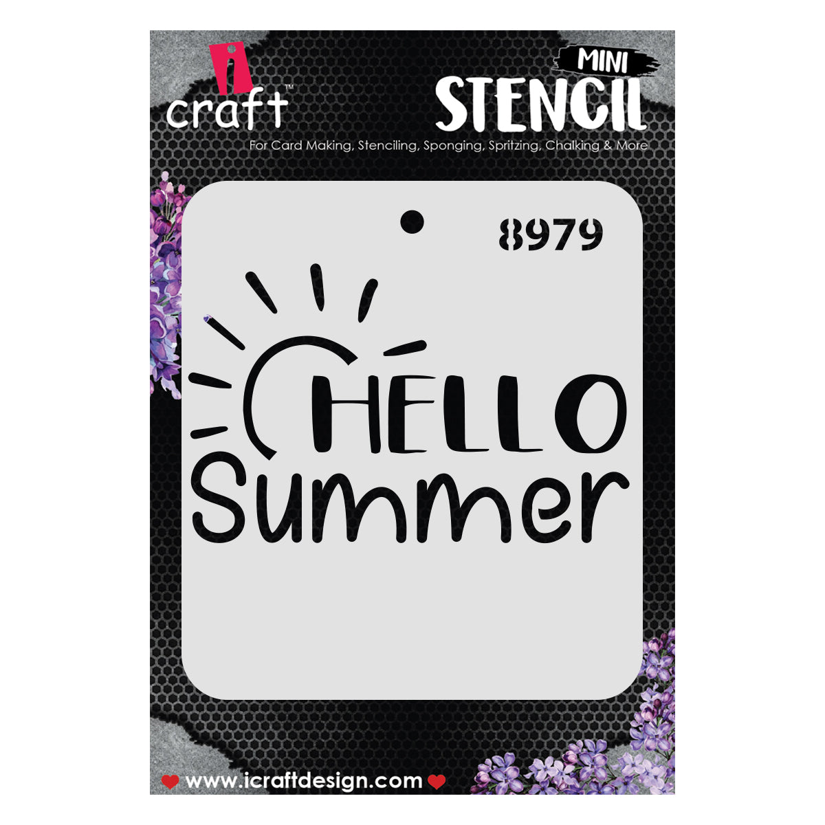 iCraft Multi-Surface Stencils - Perfect for Walls, DIY & Resin Art Projects | Reusable |Mini Stencil 4"x 4"-8979