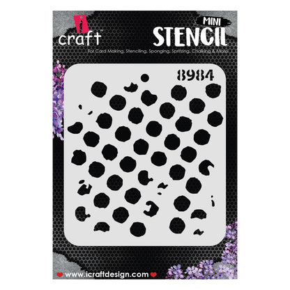 iCraft Multi-Surface Stencils - Perfect for Walls, DIY & Resin Art Projects | Reusable |Mini Stencil 4"x 4"-8984