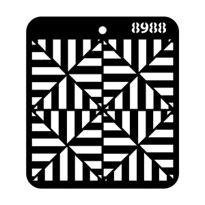 iCraft Multi-Surface Stencils - Perfect for Walls, DIY & Resin Art Projects | Reusable |Mini Stencil 4"x 4"-8988