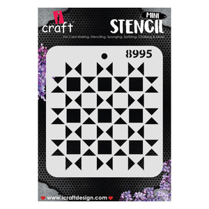 iCraft Multi-Surface Stencils - Perfect for Walls, DIY & Resin Art Projects | Reusable |Mini Stencil 4"x 4"-8995