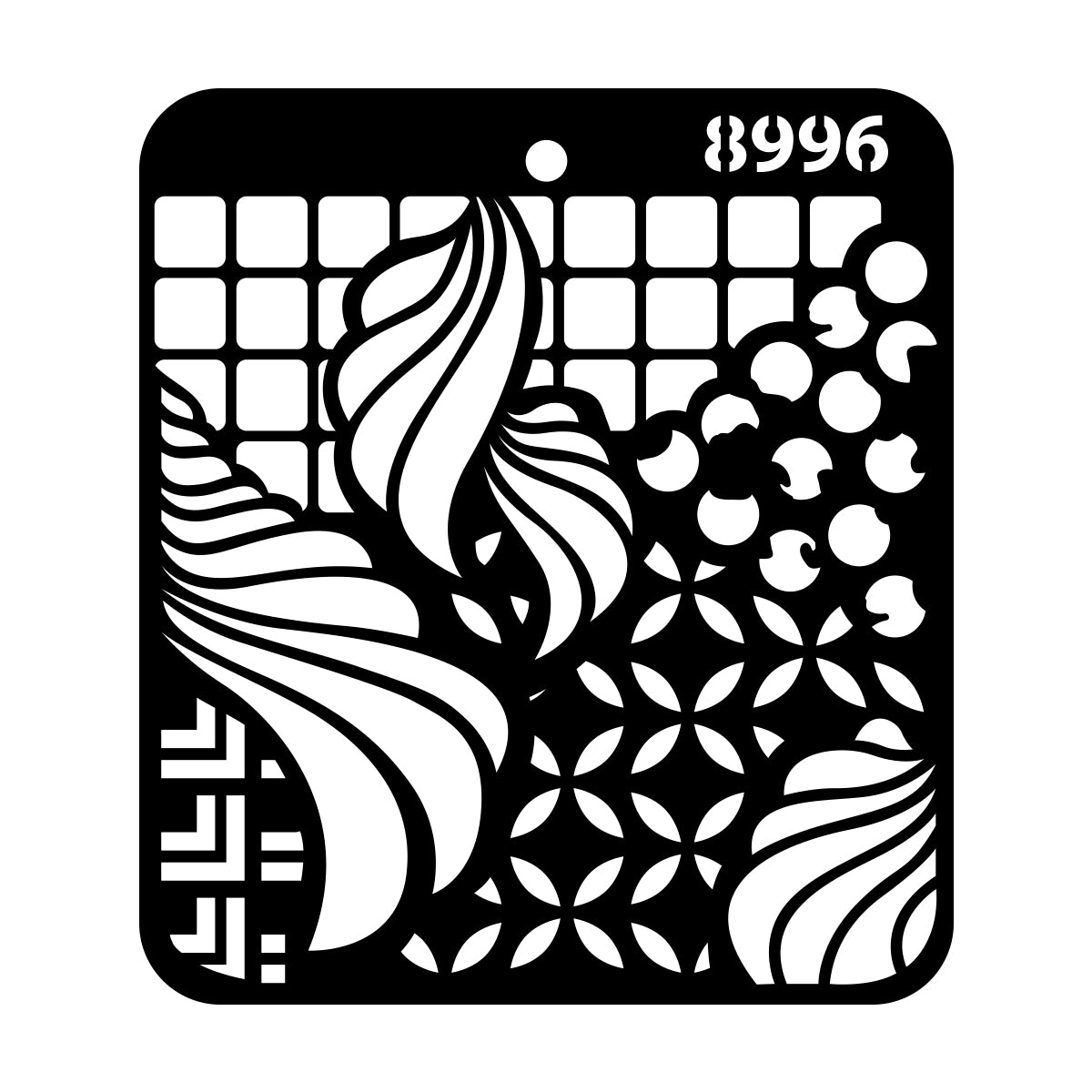 iCraft Multi-Surface Stencils - Perfect for Walls, DIY & Resin Art Projects | Reusable |Mini Stencil 4"x 4"-8996