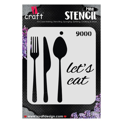 iCraft Multi-Surface Stencils - Perfect for Walls, DIY & Resin Art Projects | Reusable |Mini Stencil 4"x 4"-9000