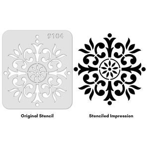 iCraft Multi-Surface Stencils - Perfect for Walls, DIY & Resin Art Projects | Reusable |Mini Stencil 4"x 4"-9104