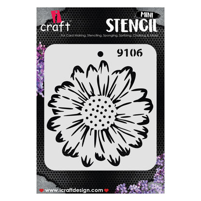 iCraft Multi-Surface Stencils - Perfect for Walls, DIY & Resin Art Projects | Reusable |Mini Stencil 4"x 4"-9106