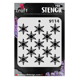 iCraft Multi-Surface Stencils - Perfect for Walls, DIY & Resin Art Projects | Reusable |Mini Stencil 4"x 4"-9114