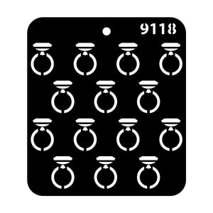 iCraft Multi-Surface Stencils - Perfect for Walls, DIY & Resin Art Projects | Reusable |Mini Stencil 4"x 4"-9118