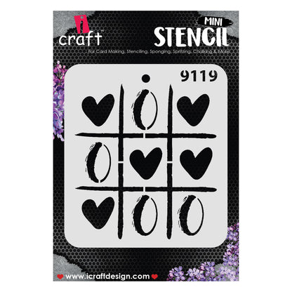 iCraft Multi-Surface Stencils - Perfect for Walls, DIY & Resin Art Projects | Reusable |Mini Stencil 4"x 4"-9119