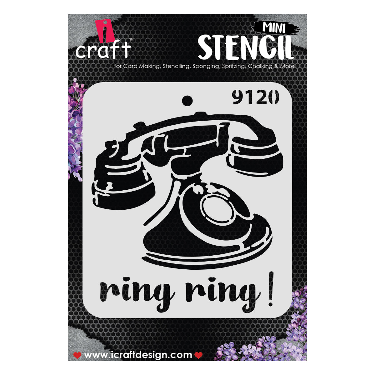 iCraft Multi-Surface Stencils - Perfect for Walls, DIY & Resin Art Projects | Reusable |Mini Stencil 4"x 4"-9120