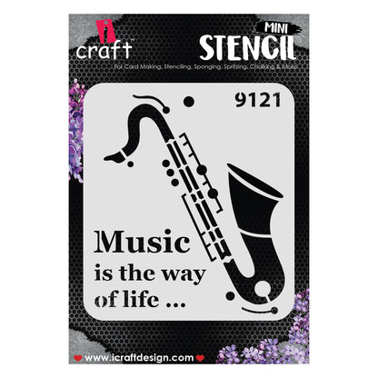 iCraft Multi-Surface Stencils - Perfect for Walls, DIY & Resin Art Projects | Reusable |Mini Stencil 4"x 4"-9121
