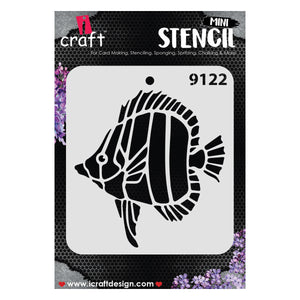 iCraft Multi-Surface Stencils - Perfect for Walls, DIY & Resin Art Projects | Reusable |Mini Stencil 4"x 4"-9122