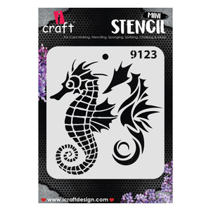 iCraft Multi-Surface Stencils - Perfect for Walls, DIY & Resin Art Projects | Reusable |Mini Stencil 4"x 4"-9123