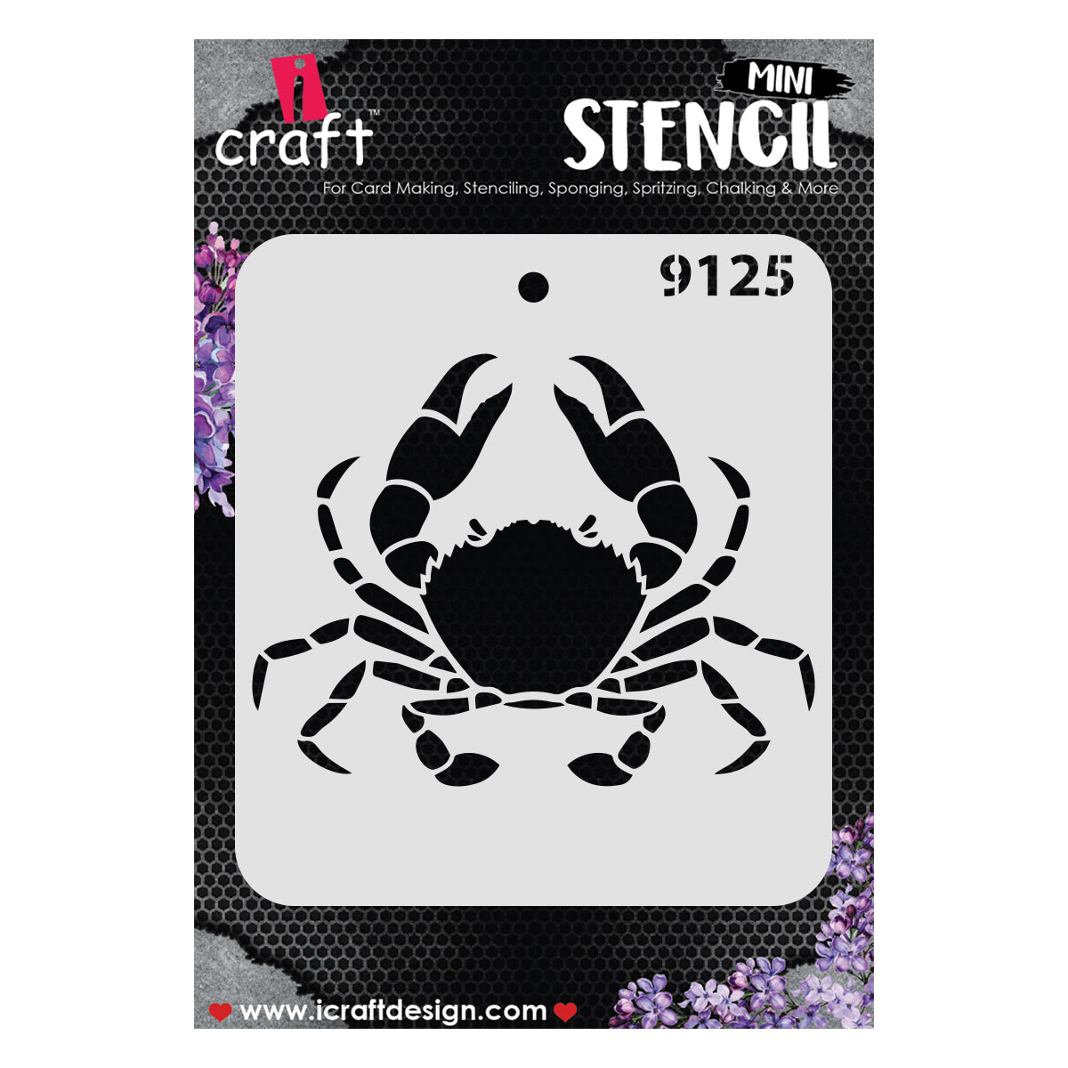 iCraft Multi-Surface Stencils - Perfect for Walls, DIY & Resin Art Projects | Reusable |Mini Stencil 4"x 4"-9125