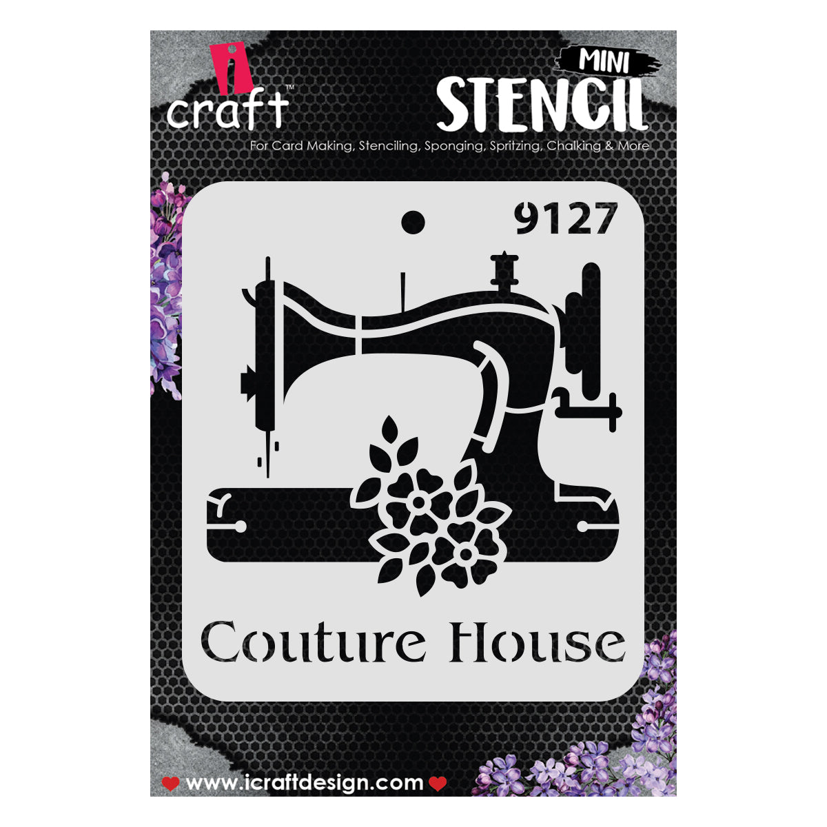iCraft Multi-Surface Stencils - Perfect for Walls, DIY & Resin Art Projects | Reusable |Mini Stencil 4"x 4"-9127