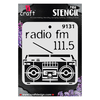 iCraft Multi-Surface Stencils - Perfect for Walls, DIY & Resin Art Projects | Reusable |Mini Stencil 4"x 4"-9131