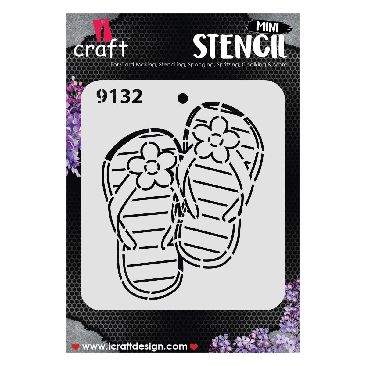 iCraft Multi-Surface Stencils - Perfect for Walls, DIY & Resin Art Projects | Reusable |Mini Stencil 4"x 4"-9132