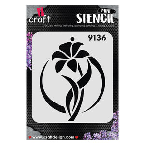 iCraft Multi-Surface Stencils - Perfect for Walls, DIY & Resin Art Projects | Reusable |Mini Stencil 4"x 4"-9136