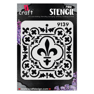 iCraft Multi-Surface Stencils - Perfect for Walls, DIY & Resin Art Projects | Reusable |Mini Stencil 4"x 4"-9139