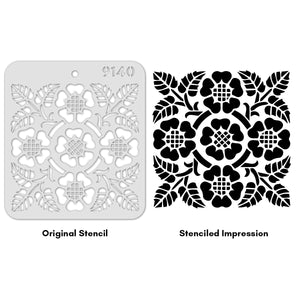 iCraft Multi-Surface Stencils - Perfect for Walls, DIY & Resin Art Projects | Reusable |Mini Stencil 4"x 4"-9140