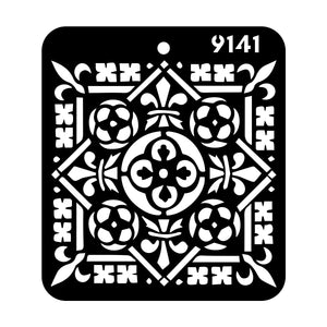 iCraft Multi-Surface Stencils - Perfect for Walls, DIY & Resin Art Projects | Reusable |Mini Stencil 4"x 4"-9141