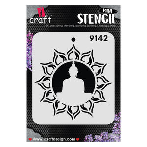 iCraft Multi-Surface Stencils - Perfect for Walls, DIY & Resin Art Projects | Reusable |Mini Stencil 4"x 4"-9142