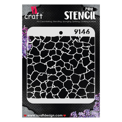 iCraft Multi-Surface Stencils - Perfect for Walls, DIY & Resin Art Projects | Reusable |Mini Stencil 4"x 4"-9146