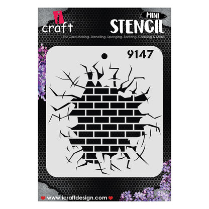 iCraft Multi-Surface Stencils - Perfect for Walls, DIY & Resin Art Projects | Reusable |Mini Stencil 4"x 4"-9147